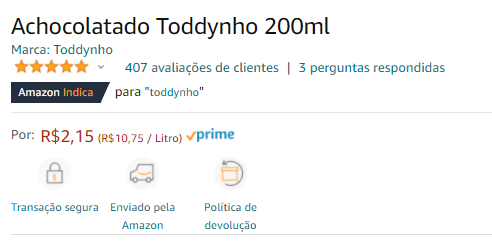 Achocolatado Toddynho 200ml - Promoções do Dia