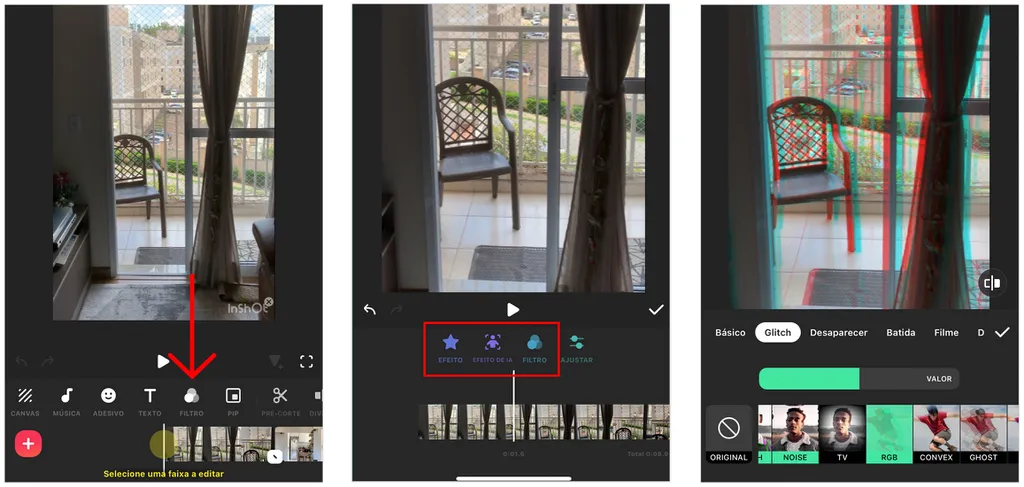 Você pode complementar a edição de vídeos com filtros (Imagem: Captura de tela/André Magalhães/Canaltech)
