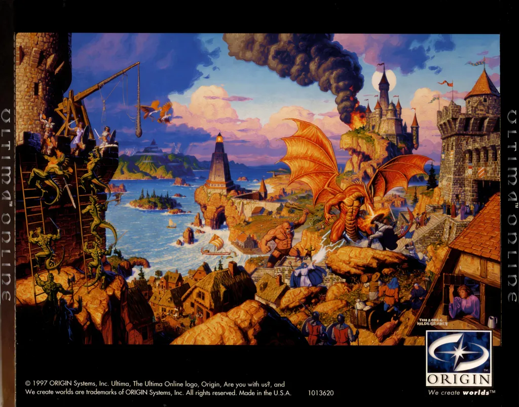Capa de Ultima Online, game que se passava em um mundo de fantasia e que ajudou a firmar o temo nerf (Foto: Reprodução/Electronic Arts/ORIGIN Systems)