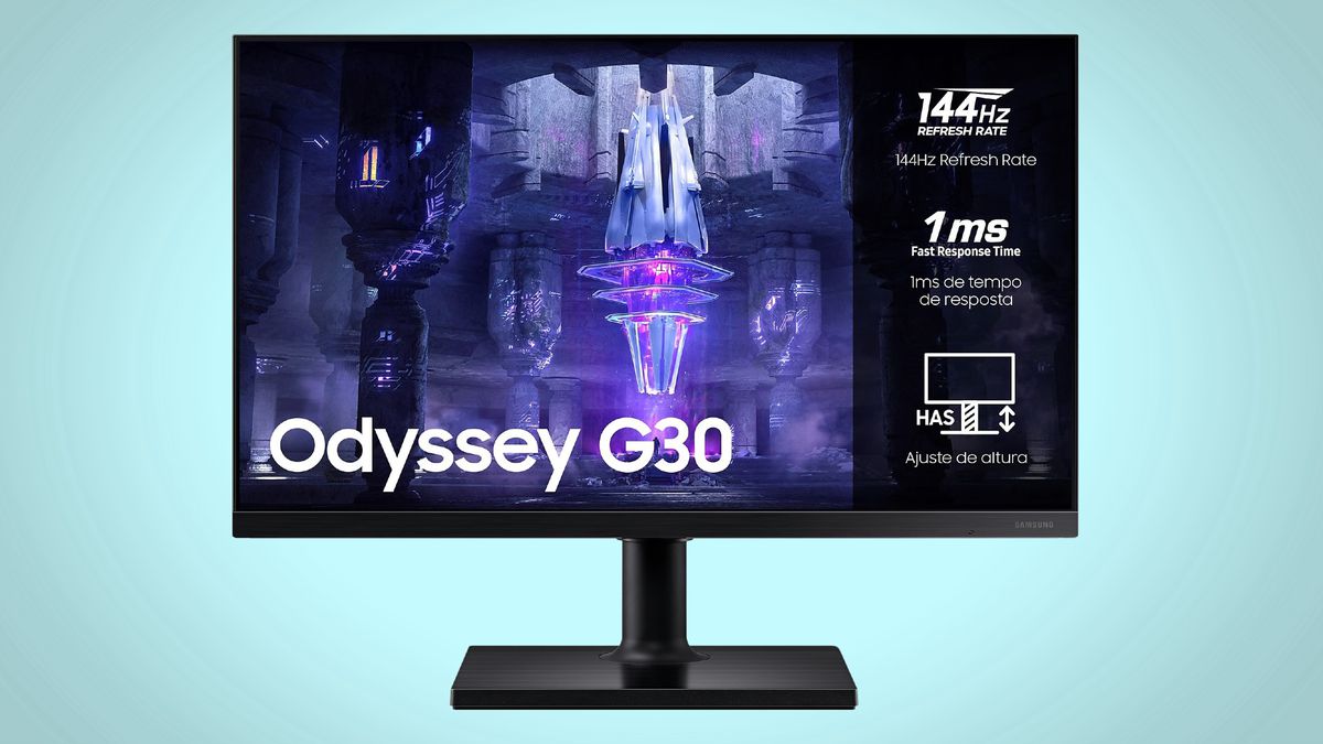 Monitor gamer Samsung Odyssey G30 de 144 Hz por apenas R$ 740 com cupom