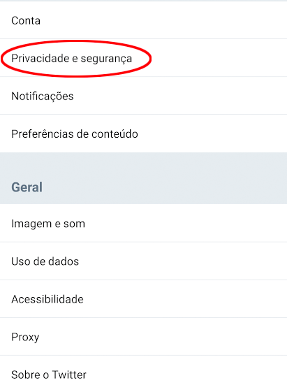 Confira as opções de privacidade (Imagem: André Magalhães/Captura de tela)