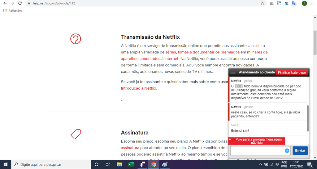 ASSINATURA NETFLIX 1 MÊS 30 DIAS – CONTA