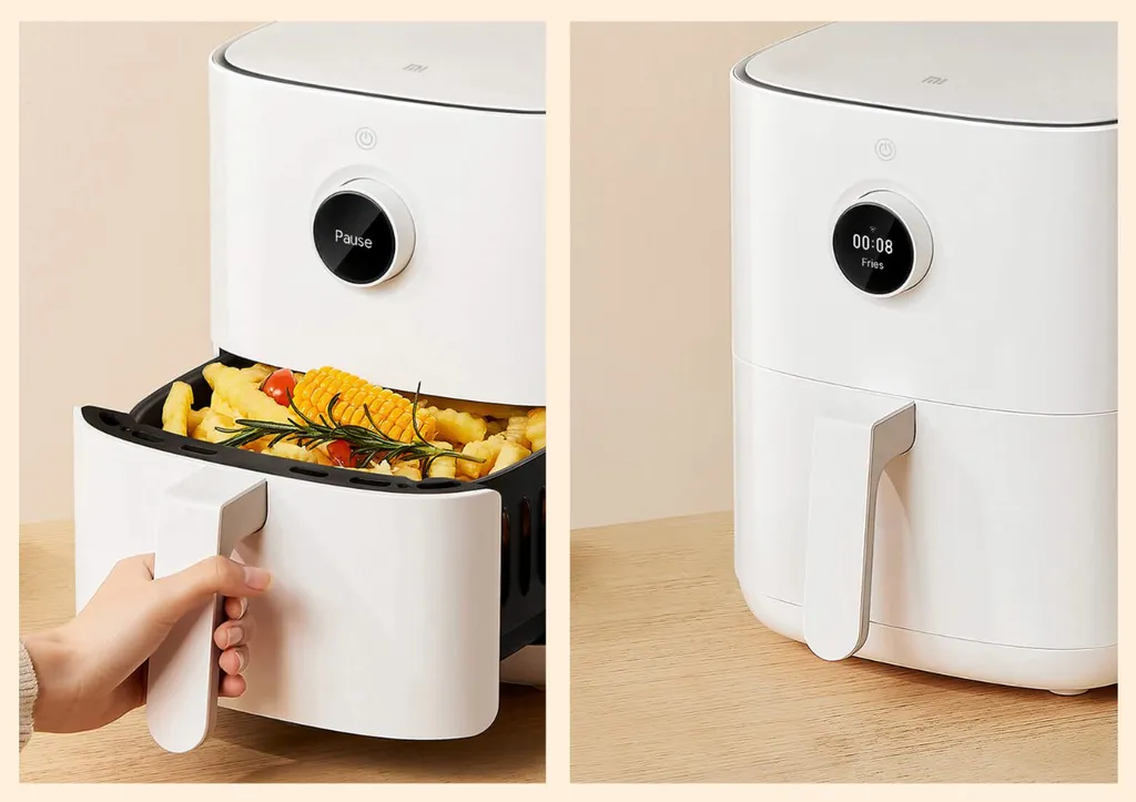 Air Fryer Inteligente da Xiaomi possui design simples, capacidade de 3,5 litros e funções controladas por voz e pelo app (Imagem: Divulgação/Xiaomi)