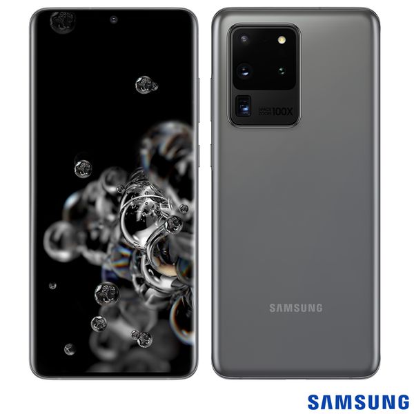 Samsung Galaxy S20 Ultra Cosmic Gray, Tela de 6,9'', 4G, 128GB e Câmera de 108MP + 12MP + 48MP + ToF - [CUPOM+BOLETO]