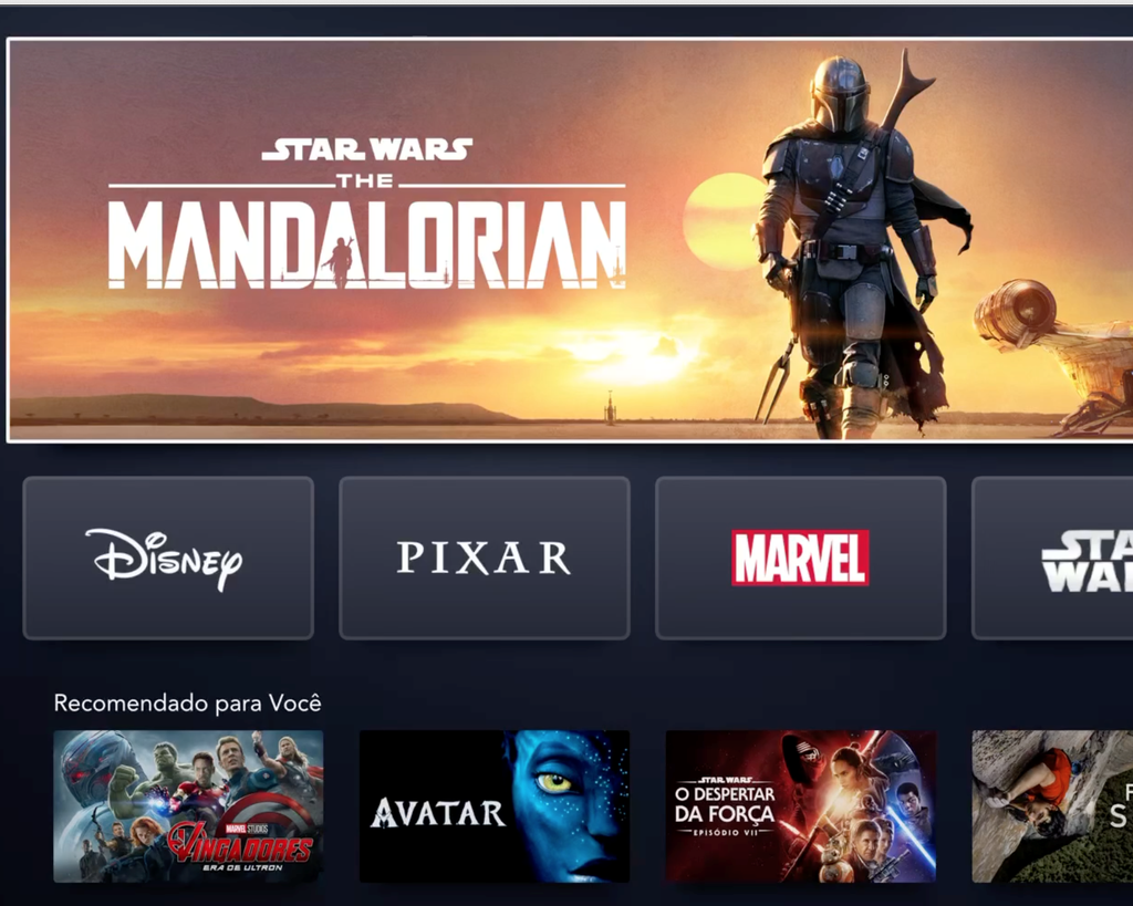 O Disney+ oferece os filmes clássicos dos principais estúdios e séries originais - Captura de tela: Thiago Furquim (Canaltech)
