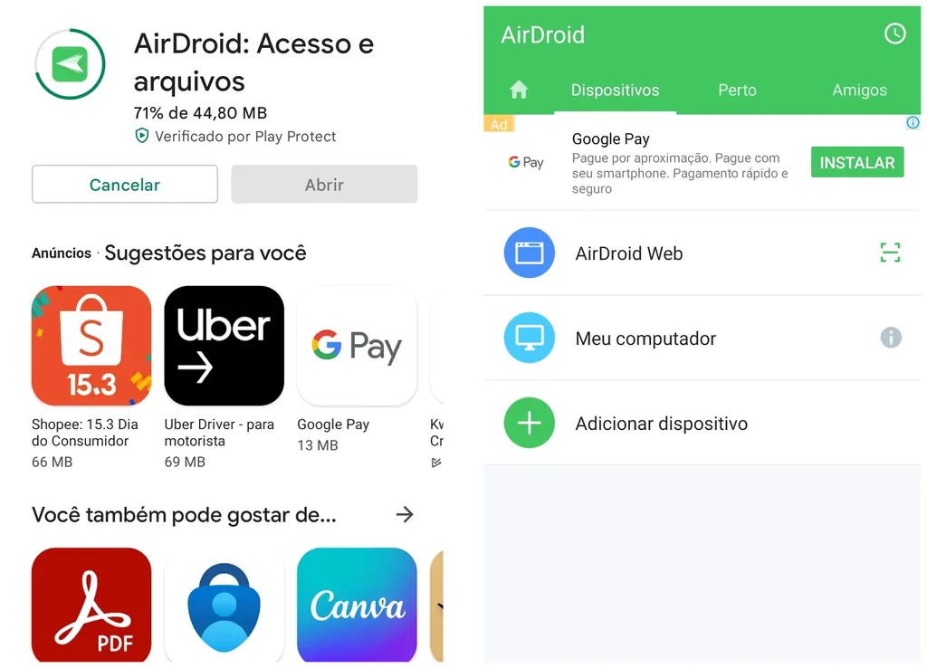 Baixe o app indicado para transferir arquivos do Android para o Mac sem usar um cabo USB (Imagem: Caio Carvalho)