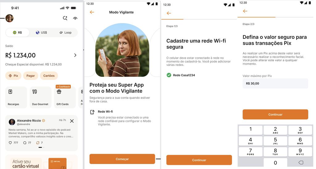Passos para ativar o Modo Vigilante do Inter