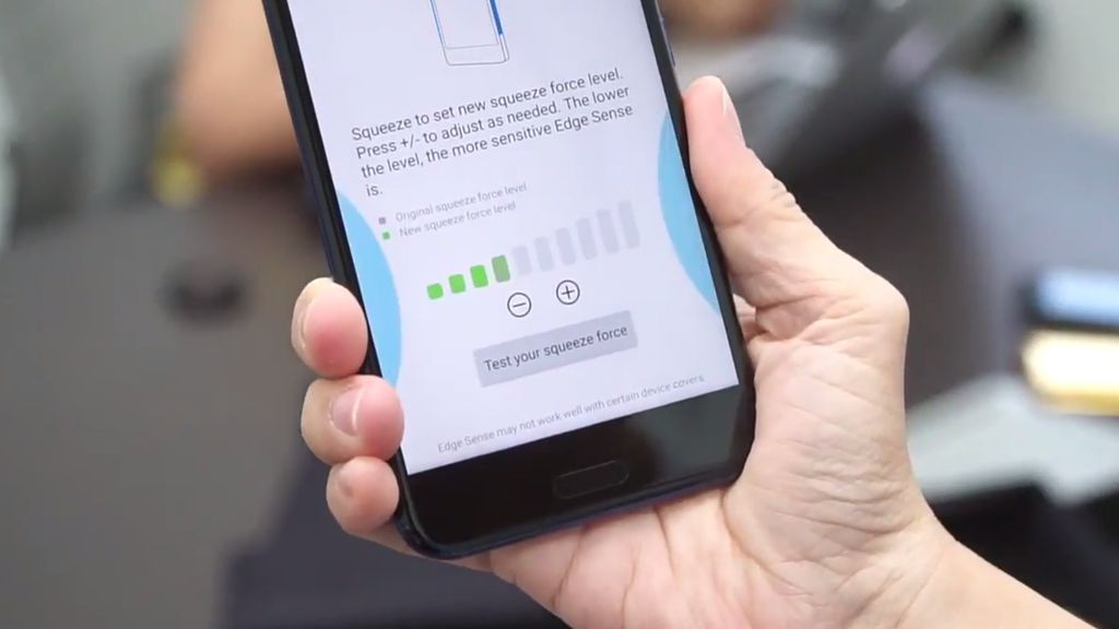 Destaque do HTC U11 é o recurso Edge Sense, que identifica diferentes padrões de