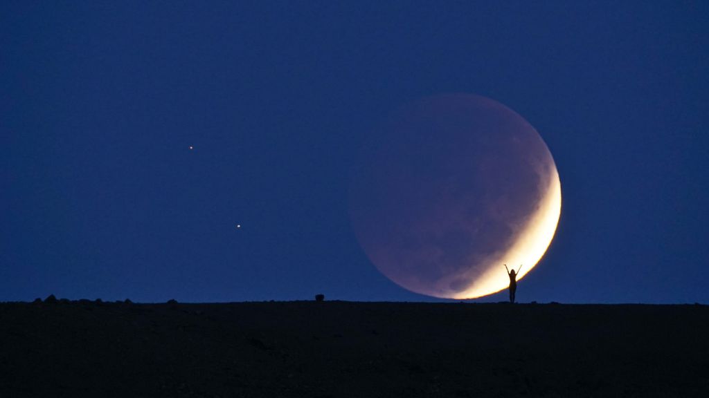 Eclipse lunar (Imagem: Reprodução/Observatório Alma/Pablo Carrillo)