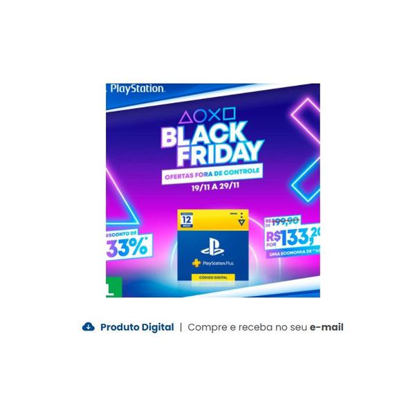 PlayStation Plus: 12 Meses de Assinatura - Digital - Promocional [Exclusivo Brasil]