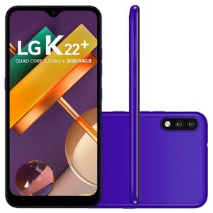 Smartphone LG K22 Plus 64GB 13MP, Tela 6.2 Azul - LMK200BAW