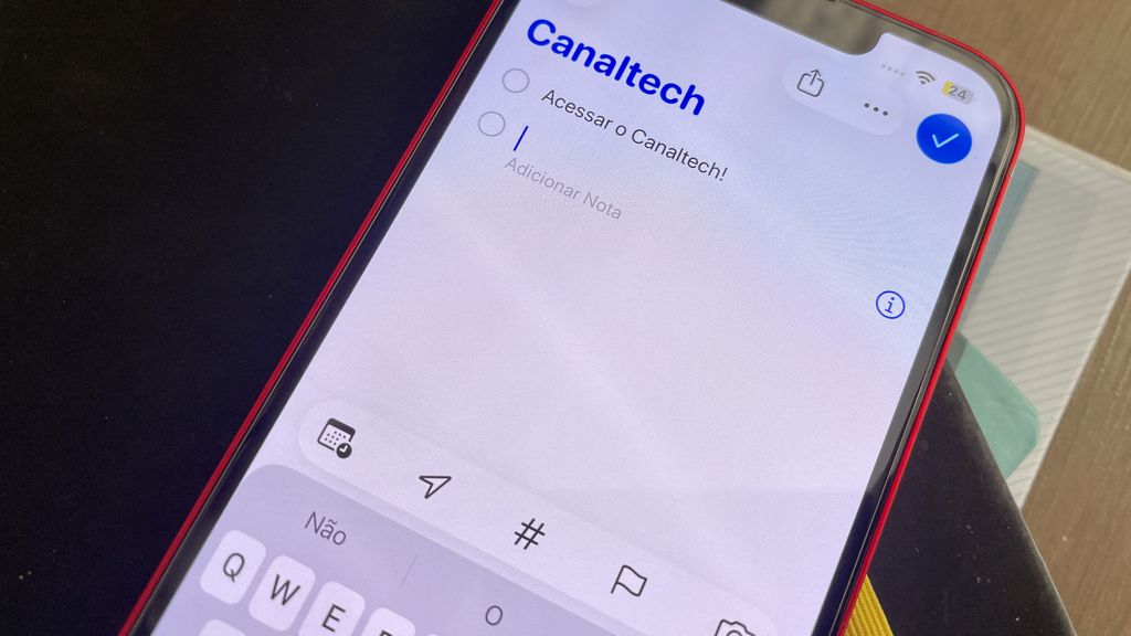 App Lembretes do iPhone também pode te ajudar a não perder os prazos de pagamentos (Imagem: Bruno De Blasi/Canaltech)