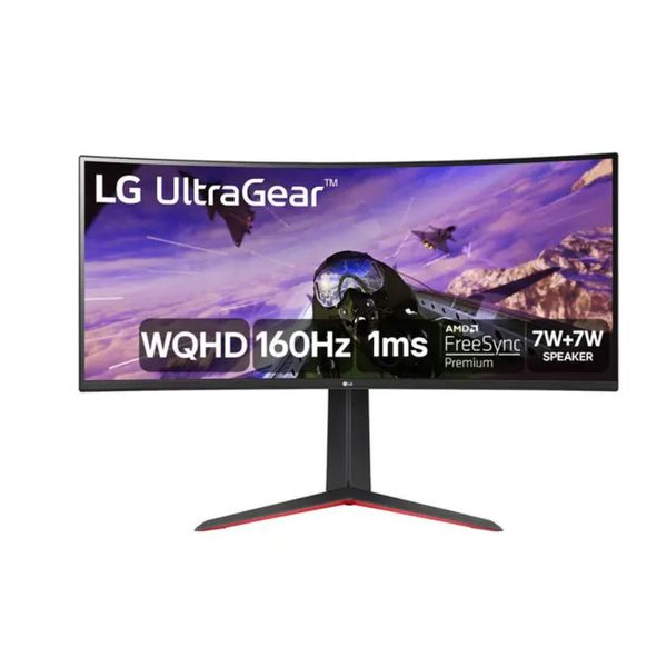Monitor Gamer Curvo LG UltraGear LG 34", UltraWide, 160 Hz, WQHD, 1 ms, AMD FreeSync Premium, HDR10 | CUPOM EXCLUSIVO