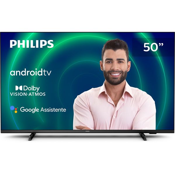 Smart TV 50” 4K UHD D-LED Philips 50PUG7406/78 - Android Wi-Fi Bluetooth Google Assistente [APP + CUPOM]