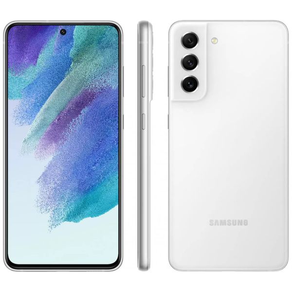 Smartphone Samsung Galaxy S21 FE 256GB Branco 5G 8GB RAM Tela 6,4" Câm. Tripla + Selfie 32MP [CUPOM EXCLUSIVO]