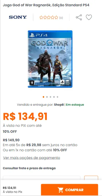 Jogo God of War Ragnark Ediço Standard PS4 KaBuM