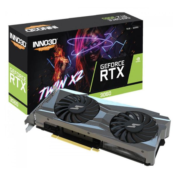 Placa de Vídeo INNO3D SuperFrame NVIDIA GeForce RTX 3060 TWIN X2, 12GB, GDDR6, DLSS, Ray Tracing, T30602-12D6-119032AH