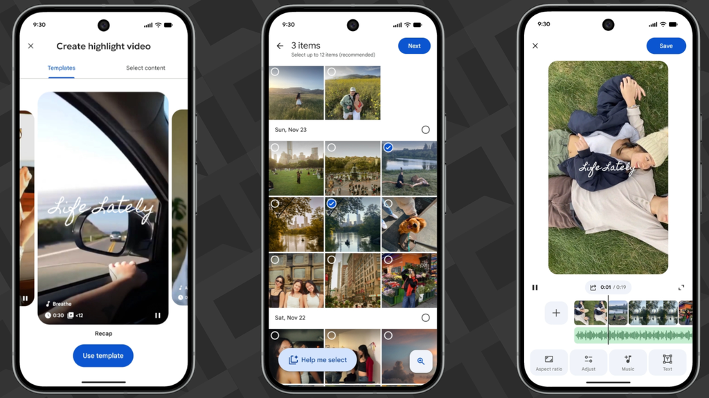 Edição de vídeos no Google Fotos