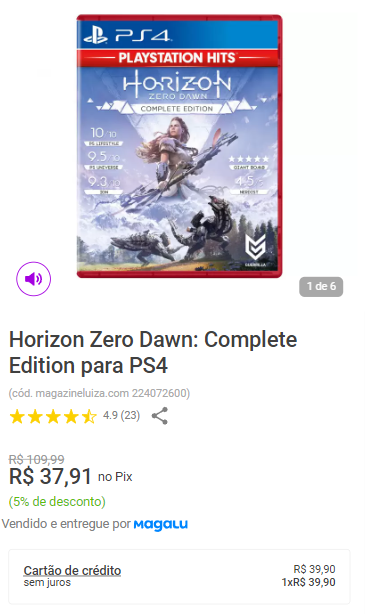  Horizon Zero Dawn Complete Edition Hits - PlayStation