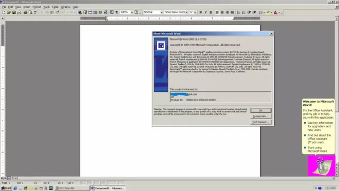 Saudades do Clippy? Você pode reviver os tempos áureos do assistente no Office 2000 (Imagem: ExoGeniVI/Reddit)