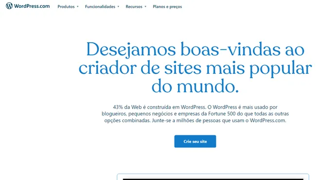 Comece um blog através do WordPress (Captura de tela: Canaltech/Felipe Freitas)