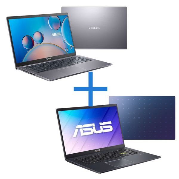 Notebook ASUS X515JA-EJ1792W Cinza + Notebook ASUS E510MA-BR701X Azul