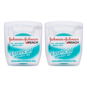 DUAS UNIDADES | Fio Dental Essencial Menta, Johnsons, Reach, 100m | COMPRA COM RECORRÊNCIA