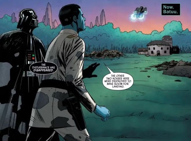 O Grande Almirante Thrawn e Darth Vader são considerados lendas galácticas e oponentes ferozes (Imagem: Reprodução/Marvel Comics)