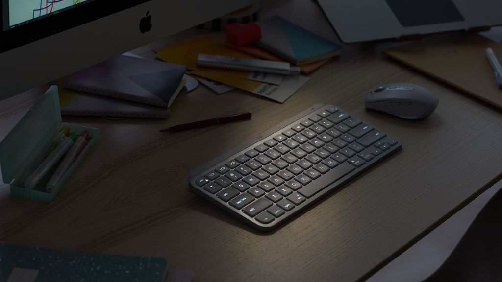 Logitech MX Keys Mini グレー Teclado sem fio Logitech MX Keys Mini com Iluminação Inteligente
