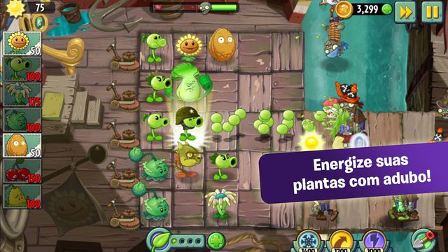 Jogo Plants vs Zombies no Jogos 360