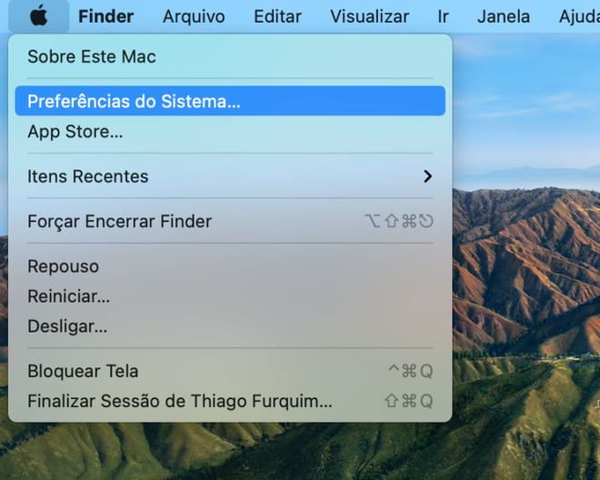 Entre nas preferências de sistema do Mac - Captura de tela: Thiago Furquim (Canaltech)