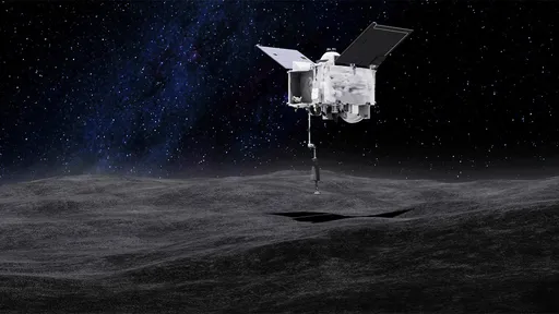 A coleta de amostras no asteroide Bennu marcou sua superfície — literalmente