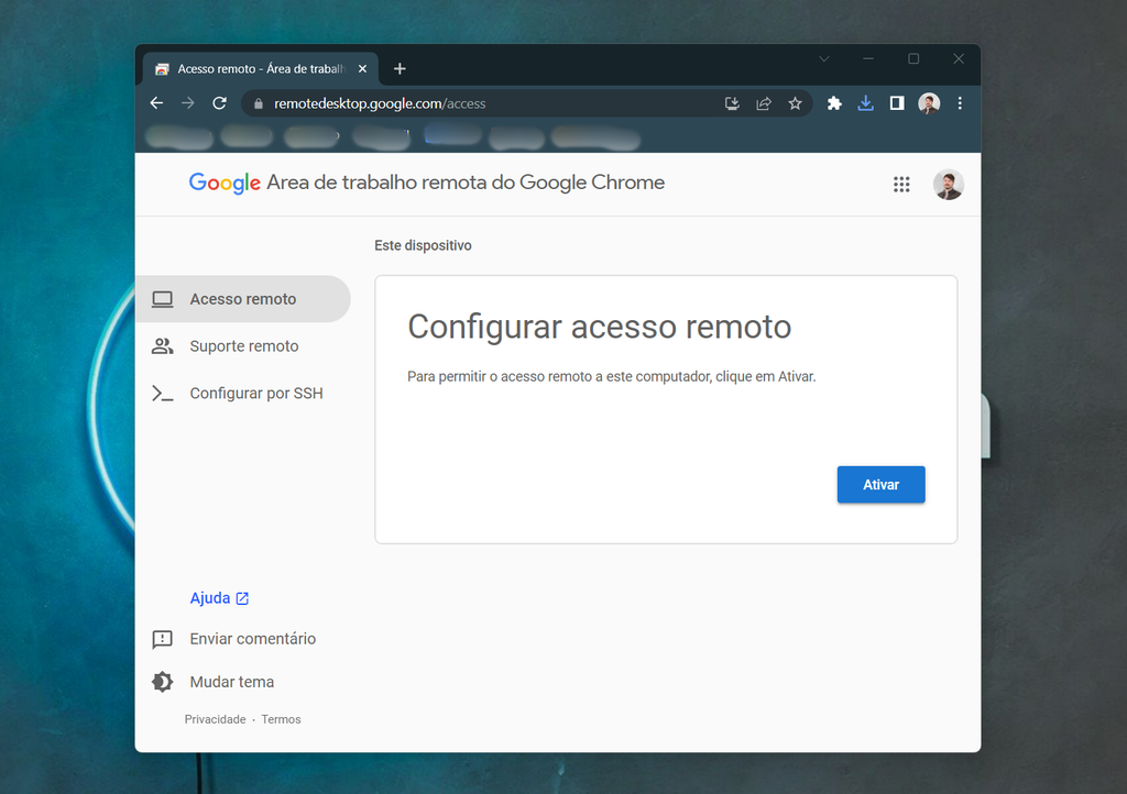 O Chrome Remote Desktop é a alternativa ao Anydesk compatível com o navegador do Google (Imagem: Captura de tela/Fabrício Calixto/Canaltech)