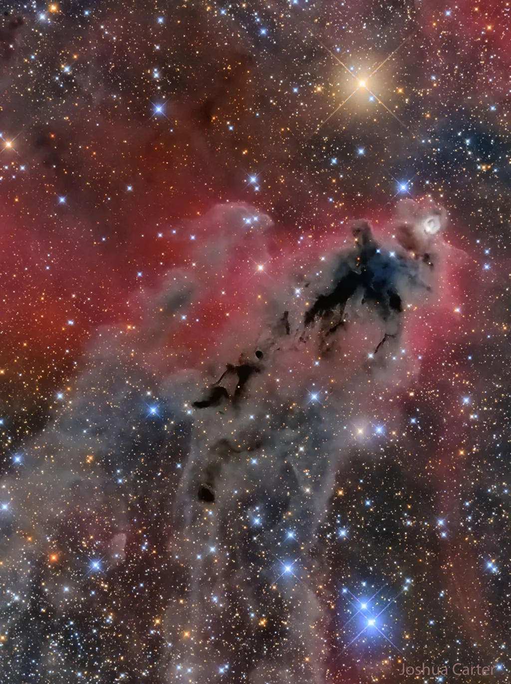 A Nebulosa do Bicho-Papão fica a cerca de 1.500 anos-luz de nós (Imagem: Reprodução/Joshua Carter)