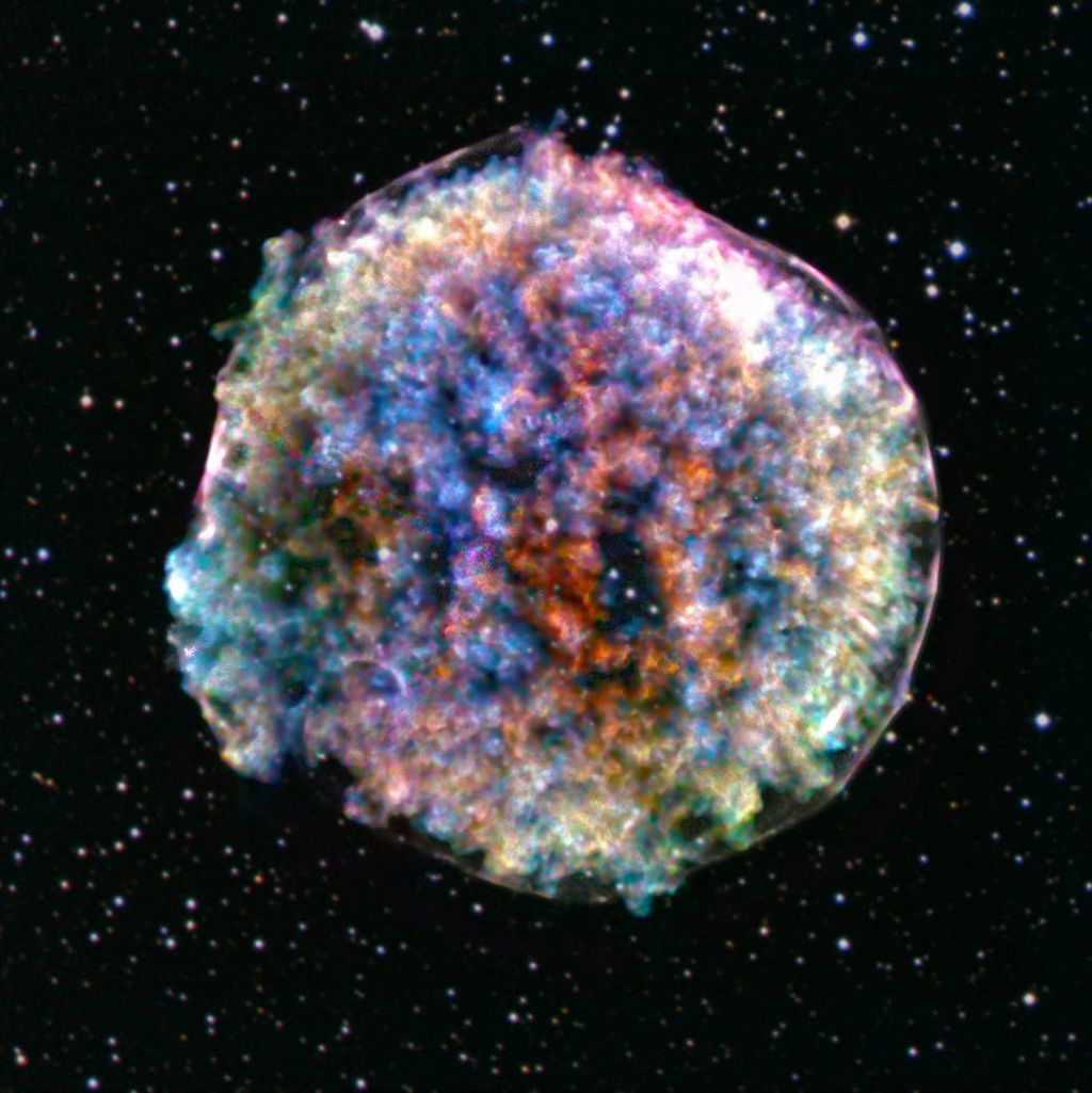 Cassiopeia A, o remanescente de supernova mais jovem que conhecemos na Via Láctea (Imagem: Reprodução/NASA/CXC/RIKEN & GSFC/T. Sato et al; DSS)
