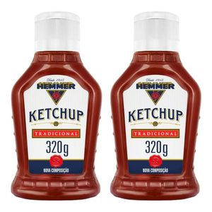 Duas unidades de Hemmer Ketchup Tradicional Bisnaga 320G | R$ 5,93 cada