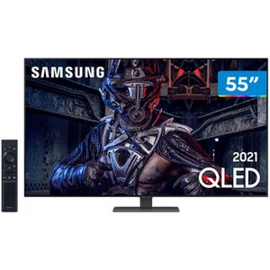 Smart TV 55” 4K QLED Samsung 55Q80A Wi-Fi - Som em Movimento Processador IA HDR [CUPOM]