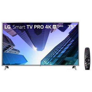 Smart TV LED 75´ 4K LG, 4 HDMI, 2 USB, Bluetooth, Wi-Fi, Active HDR, ThinQ AI - 75UM751C0SB.AWZ [BOLETO]