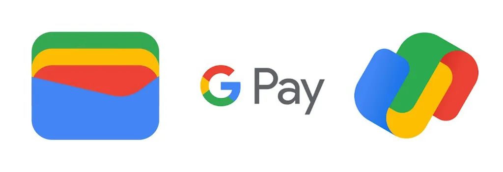 As duas primeiras imagens são os ícones atuais do Google Pay, enquanto a a última (à direita) é a nova proposta visual (Imagem: Alveni Lisboa/Canaltech)