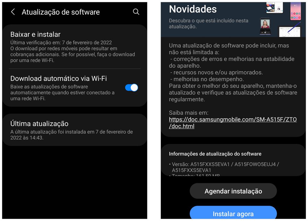Atualize a sua versão do Android (Captura de tela: André Magalhães)