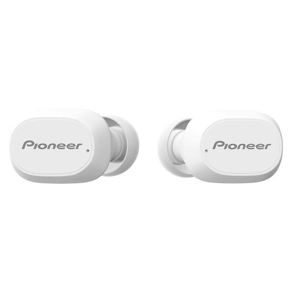 Fone de ouvido Bluetooth Pioneer In-Ear, Com Microfone, Recarregável, Resistente a Água, Branco