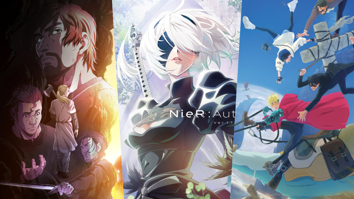 NieR Automata, Vinland Saga, Trigun Stampede e diversos animes da