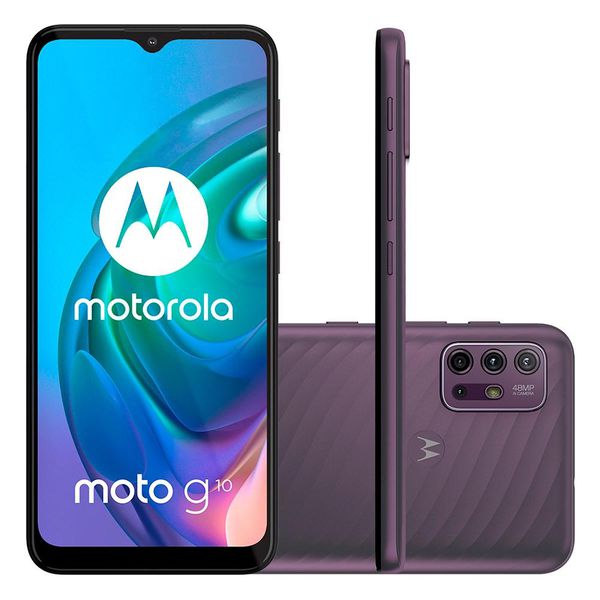 Smartphone Motorola Moto G10, 64GB, RAM 4GB, Octa-Core, Câmera Quádrupla, 5000mAh, Cinza Aurora - PAMM0018BR
