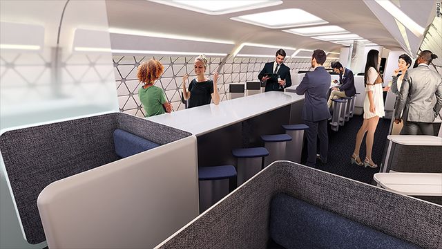 Empresa do grupo Airbus planeja avião sem janelas e com Starbucks a bordo