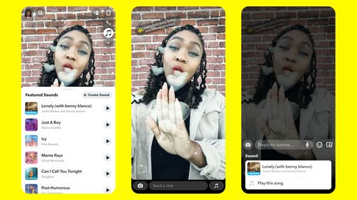 Snapchat lança novo recurso musical para encarar o TikTok