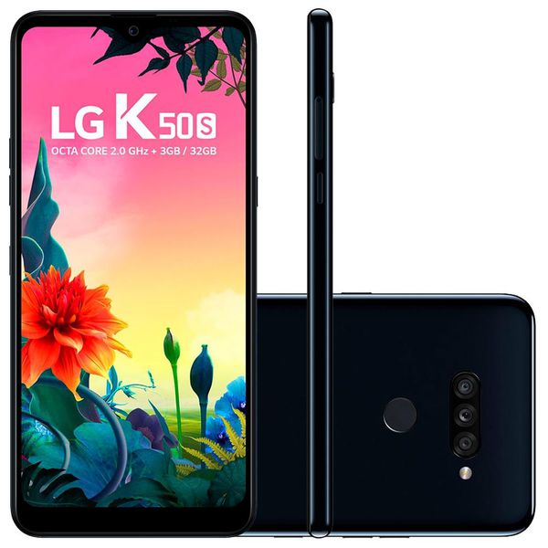 Smartphone LG K50S, 32GB, 13MP, Tela 6.5´, Preto - LMX540BMW [NO BOLETO]
