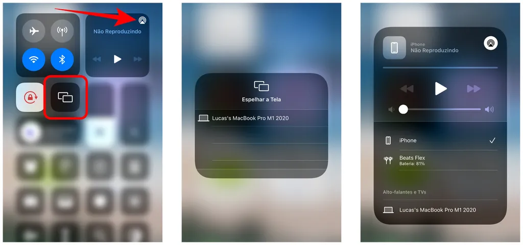 AirPlay pode ser conectado a computadores com macOS, Apple TV ou Smart TVs compatíveis (Imagem: Captura de tela/Lucas Wetten/Canaltech)