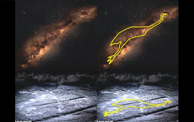 Constelação da Ema observada da Austrália (Imagem: Reprodução/Space Australia/Barnaby Norris/Ray Norris)