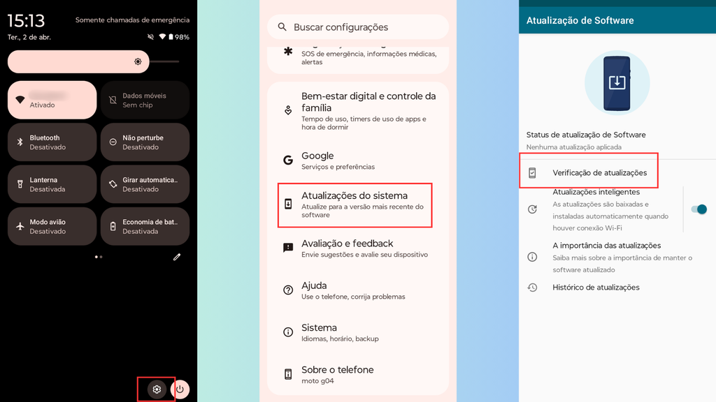 Como atualizar o celular Motorola (Imagem: Captura de tela/Jucyber/Canaltech)