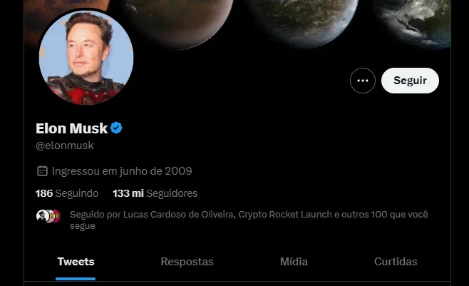 Musk passou Obama por alguns milhares de usuários e é a conta mais seguida do Twitter (Imagem: Captura de tela/Alveni Lisboa/Canaltech)